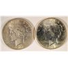 Image 1 : ( 2 ) NICE CIRCULATED PEACE SILVER DOLLARS, 1922-P AND 1922-D