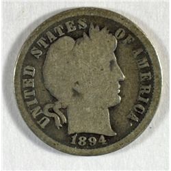 1894-O BARBER DIME G/VG