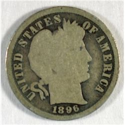 1896-S BARBER DIME GOOD+