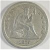 Image 1 : 1877-CC SEATED QUARTER VF/XF