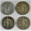 Image 1 : 4-1917 TYPE 1 STANDING LIBERTY QUARTERS "GRADING SET" ( GOOD, VG, FINE, VF)
