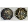 Image 1 : 1941 & 1941-D WASHINGTON QUARTERS GEM BU TONED