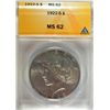 Image 1 : 1922-S PEACE DOLLAR ANACS MS62