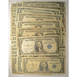 ( 50 ) CIRCULATED U.S. $1.00 SILVER CERTIFICATES, ALL COMPLETE/NO GRAFFITI