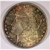 Image 1 : 1896 MORGAN SILVER DOLLAR, MS-65  DAZZLING RAINBOW COLORS, LOOK AT THIS COIN!!
