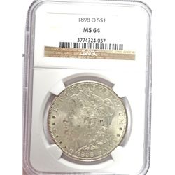 1898-O MORGAN DOLLAR NGC MS64 WHITE