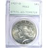 Image 1 : 1927-D PEACE DOLLAR PCGS MS62 RATTLER HOLDER