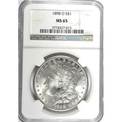 1898-O MORGAN DOLLAR NGC MS65 WHITE