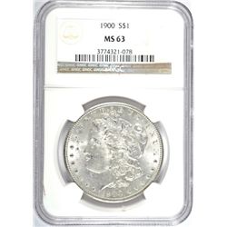 1900 MORGAN DOLLAR NGC MS63 WHITE