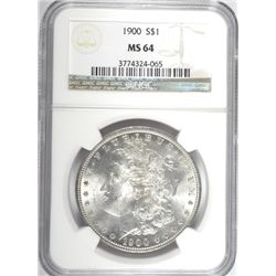 1900 MORGAN DOLLAR NGC MS64 WHITE