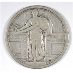 1917-D; T-1 STANDING LIBERTY QUARTER FINE+