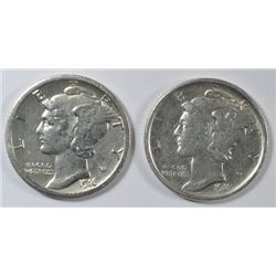 1916-S AU+ & 1918-D AU+ MERCURY DIMES