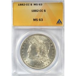 1882-CC MORGAN DOLLAR ANACS MS63
