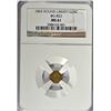 Image 1 : 1865 GOLD TWENTY FIVE CENT ROUND LIBERTY NGC MS61