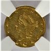 Image 2 : 1865 GOLD TWENTY FIVE CENT ROUND LIBERTY NGC MS61