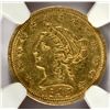 Image 2 : 1843 $2 1/2 GOLD LIBERTY NGC AU 53