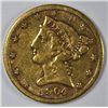 Image 1 : 1904-S $5 GOLD LIBERTY VF