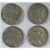 Image 1 : 4- 1931-S BUFFALO NICKELS "GRADING SET" (VG, FINE, VF, XF)