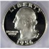 Image 2 : 1956 WASHINGTON QUARTER, PCGS PR-67 CAMEO