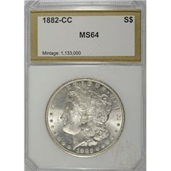 1882-CC MORGAN DOLLAR PCI MS64 NICE