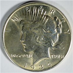 1934 D PEACE DOLLAR CH BU++