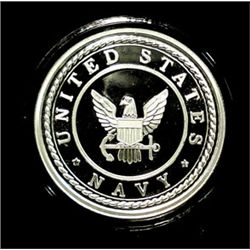 UNITED STATES NAVY  ONE OUNCE .999 SILVER ART ROUND