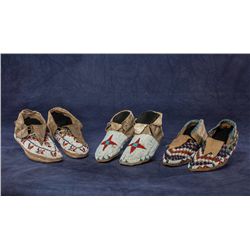 Collection of 3 Pair of Moccasins