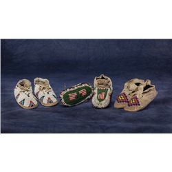 Three Pair of Child’s Moccasins