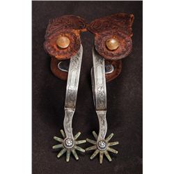 Edward H. Bohlin Mounted Crockett Spurs