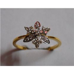 Ring of Daimond :0.21 Ctw, 18kt Gold 2.214g