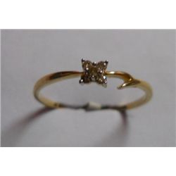 Ring of Diamond 0.07 Ctw in 0.85g 14kt Yellow Gold