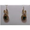 Image 1 : Earring of Diamond 0.32 Ctw,Emerald 0.32 Ctw in 3.44g 18kt Yellow Gold