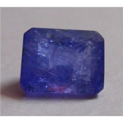 Natural African Tanzanite Square Cut Stone 4.55 Ctw