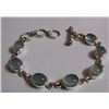 Image 1 : 21.380g Bracelet of Chalcedony in silver