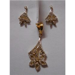 Diamond Earring And Pandent Set Diamond Weight Earring :0.38 Ctw,Pandent :0.51 Ctw, Total Weight of