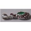 Image 2 : 3.750g Pendant of Emerald and Ruby in Silver