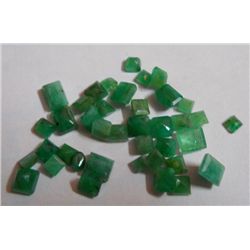 Natural African Emerald Cut stones of Square shapes of total weight 16.45 ct