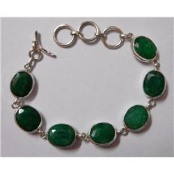 17.00g Bracelet of Emerald in Silver