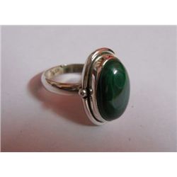 Malachite 7.320g Ring in Silver