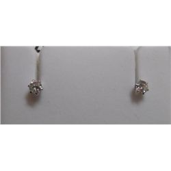 Earring of Diamond 0.18 Ctw in 1.26g 18kt White Gold