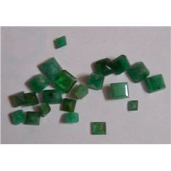 Natural African Emerald Cut stones of Square shapes of total weight 11.90 ct