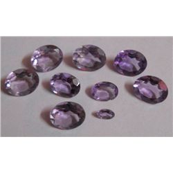 Amethyst Loose Stones of Oval Shapes Of total weight 14.60 ct