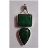 Image 1 : 10.14g Pandent of Emerald in silver