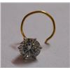 Image 1 : Diamond,Yellow Gold Nose Pin Weight:1.30Ctw