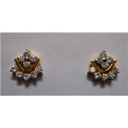 Earring of Diamond 0.47 Ctw, 18kt Gold 2.825g