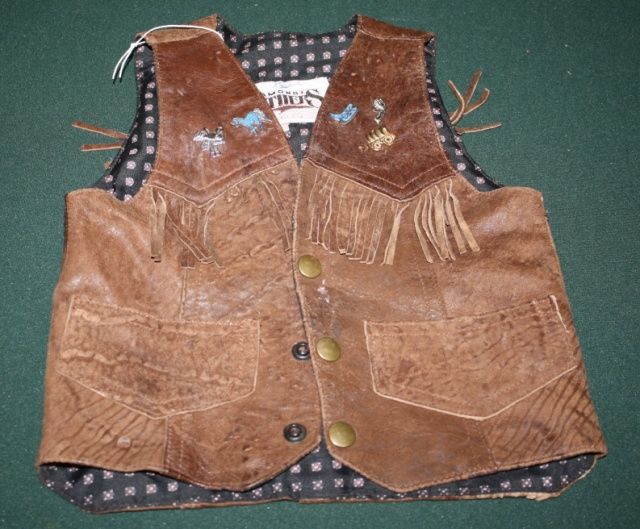 Kids Brown Leather Vest