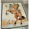 Image 1 : Bucking Bronco Cowboy Rug