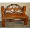 Image 1 : Wagon Wheel Bench (Hand Built of Reclaimed Wood)