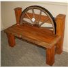 Image 2 : Wagon Wheel Bench (Hand Built of Reclaimed Wood)