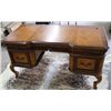 Image 1 : Large Burled Walnut Executive Desk